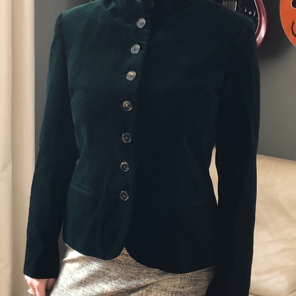 Ralph Lauren Green Velour Blazer